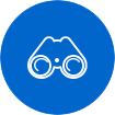 blue binoculars icon