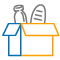 cr disaster relief icon 60x60 Icon showing a box stuffed with bread and jug